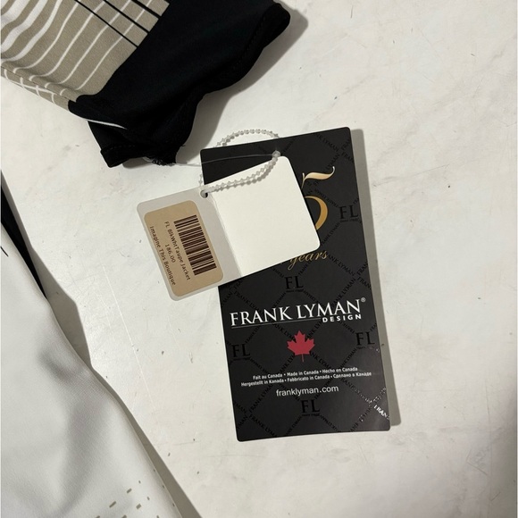 NEW Frank Lyman Design Black White Cardigan Sz 10 Artsy Modest Classic Business - Picture 5 of 6